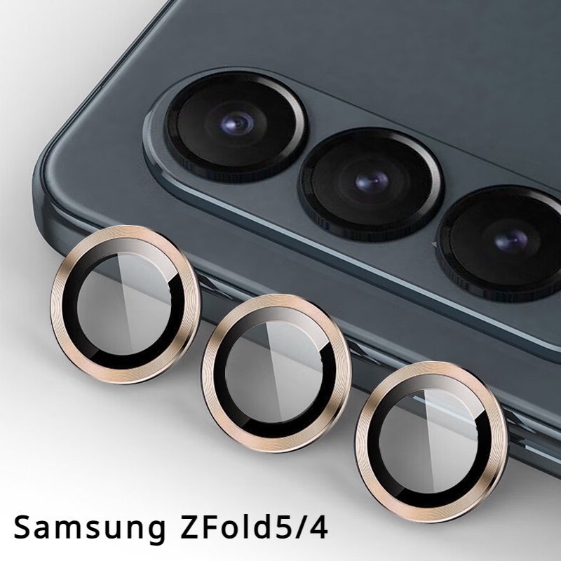 สําหรับ Samsung Z พับ 7 6 5 4 Fold7 Fold6 Fold5 Fold4 Eye เลนส์ฟิล์ม HD ZFold7 ZFold6 โค้งกระจกนิรภัยโลหะกล้องตําแหน่งแหวน Protectors หน้าจอปกหลัง