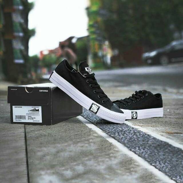 Converse ALL STAR CHUCK TAYLOR CT II UNDEFEATED CASUAL SHOES SCHOOL Blackwhite MADE IN VIETNAM สบาย