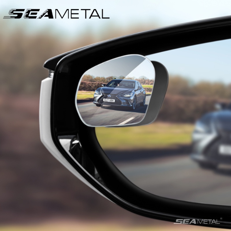 Seametal พัดลมกระจกนูน รูปตัว 360 องศา ระดับไฮเอนด์ สําหรับรถยนต์ ° กระจกมองหลัง ไร้กรอบ หมุนได้ เพื่อกําจัดจุดบอด