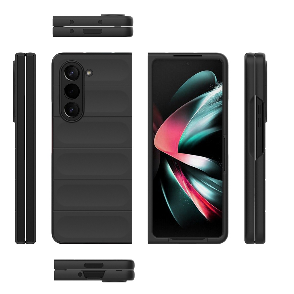 Samsung Galaxy Z Fold 5 5G ปลอกกันกระแทก Z Fold5 5G Hard PC ฝาหลังพลาสติกถุงลมนิรภัยเคสป้องกันเต็มรูปแบบ