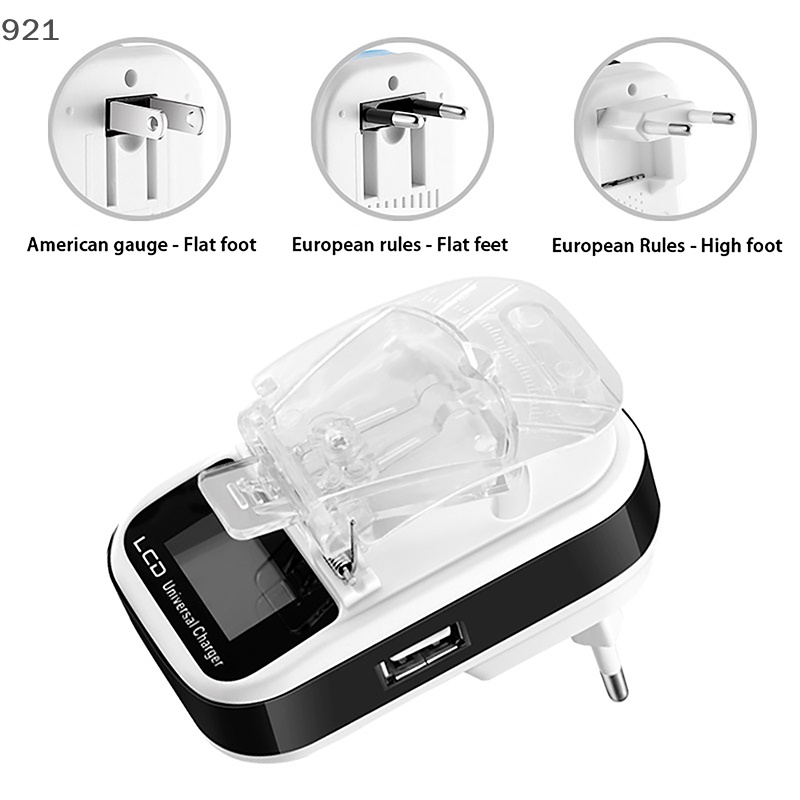 Nuannubbb ที่ชาร์จ USB ติดผนัง พร้อมหน้าจอ LCD สําหรับโทรศัพท์มือถือ กล้อง