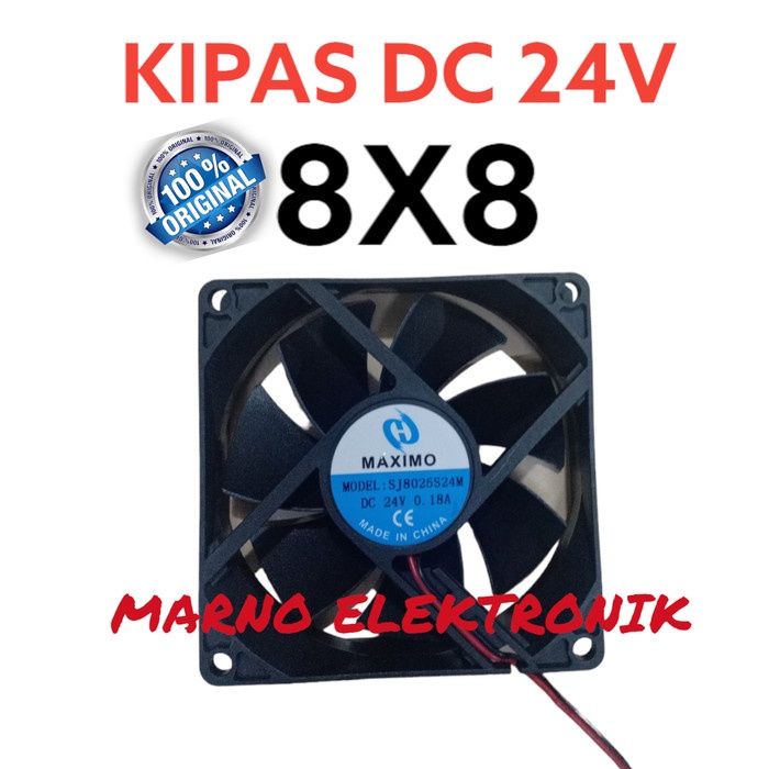 DC FAN 24V 8X8 CM BOX FAN 24V MAXIMO BRAND ORIGINAL PART TOOL ELECTRO