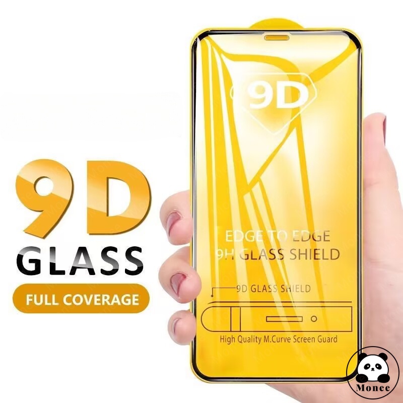Monee ฟิล์มกระจกใส กระจกเต็มตัว ความแข็ง 9H คุณภาพสูง 9D ปกเต็ม ฟิล์มกระจก compatible for iPhone 11 12 13 14 15 Pro Max 14 15 Pro 7 8 Plus XS Max XR X SE