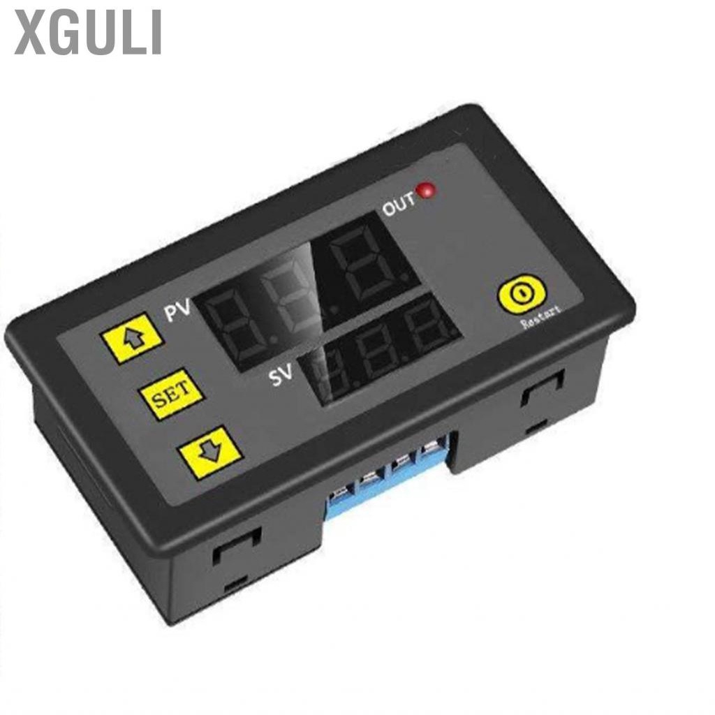 Xguli Timer Relay Module DC 12V Dual Display Digital Cycle Delay Switch Controller Voltmeter 20A