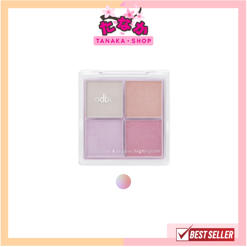 OD1318 odbo signature 4 shades highlighter ซิกเนเจอร์ โฟร์ เฉดส์ ไฮไลท์เตอร์ 10 กรัม