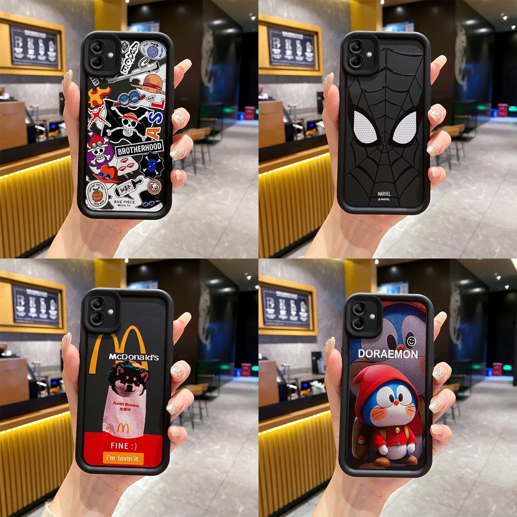 เคส Samsung A05 A05S สไตล์สีดำ เจ๋ง ความรู้สึกมือใหม่ กรณีโทรศัพท์มือถือ TY