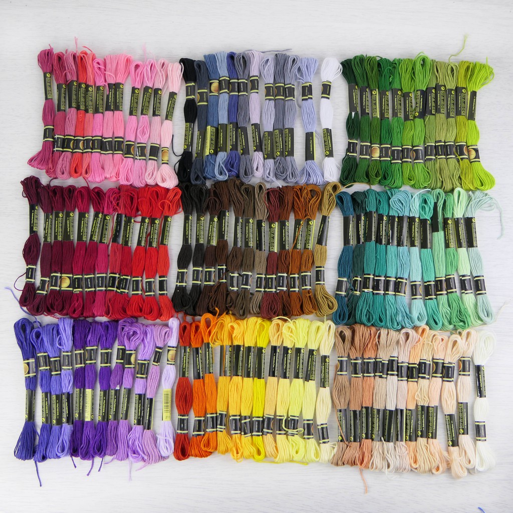 ไหมปักจัดเซ็ทไล่โทนสี 1ชุด12สี ชุดพาสเทล และ เอิร์ธโทน ไหมคุณภาพดี ปักลื่น - รูปที่ 2