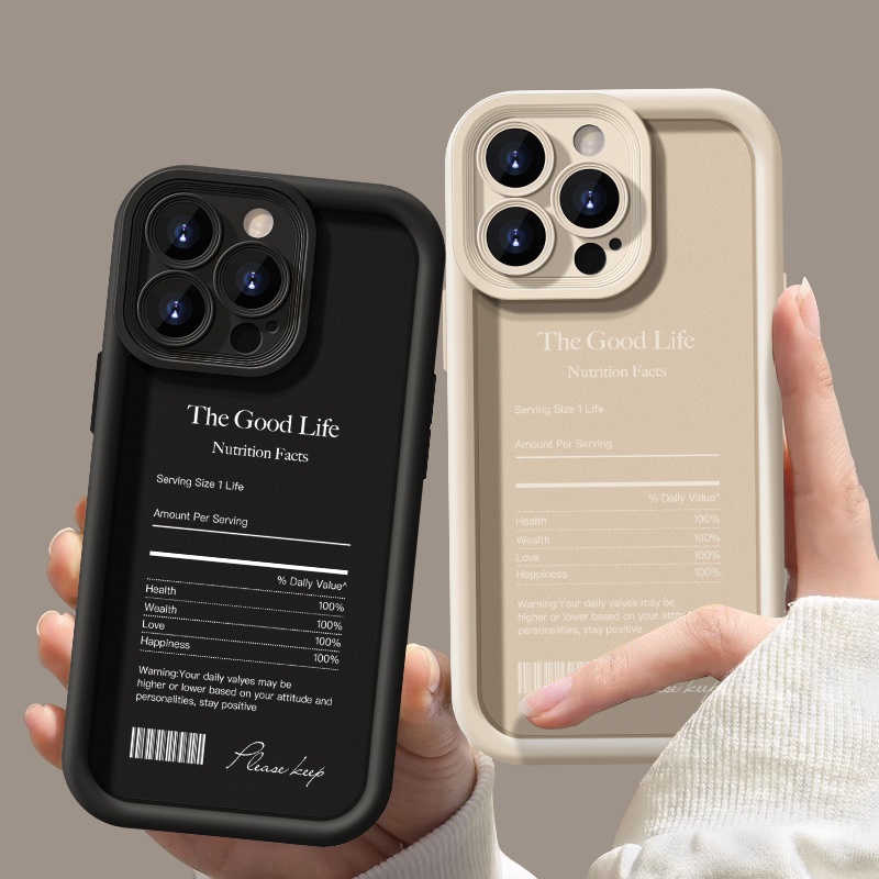 แฟชั่น Simple Word The Good Life Soft เคสซิลิโคนสําหรับ IPhone 11 12 13 14 15 16 Pro Max 14 15 16 Plus 7 8 Plus X XR XS Max Creative ปลอกกันกระแทกหนา Anti Fall Cover