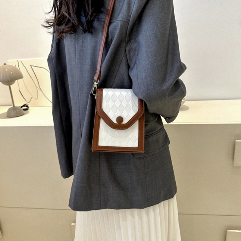 Blove* Square Bag กระเป๋าสะพายข้าง กระเป๋าอินเทรนด์ Lattice Texture Bag กระเป๋าสะพายอเนกประสงค์