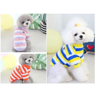 เสื้อผ้าสัตว์เลี้ยง เสื้อแจ็กเก็ต ผ้ากํามะหยี่ขนนิ่ม ลายทาง สีรุ้ง ขนาดเล็ก น่ารัก ให้ความอบอุ่น แฟชั่นฤดูใบไม้ร่วง และฤดูหนาว สําหรับแมว