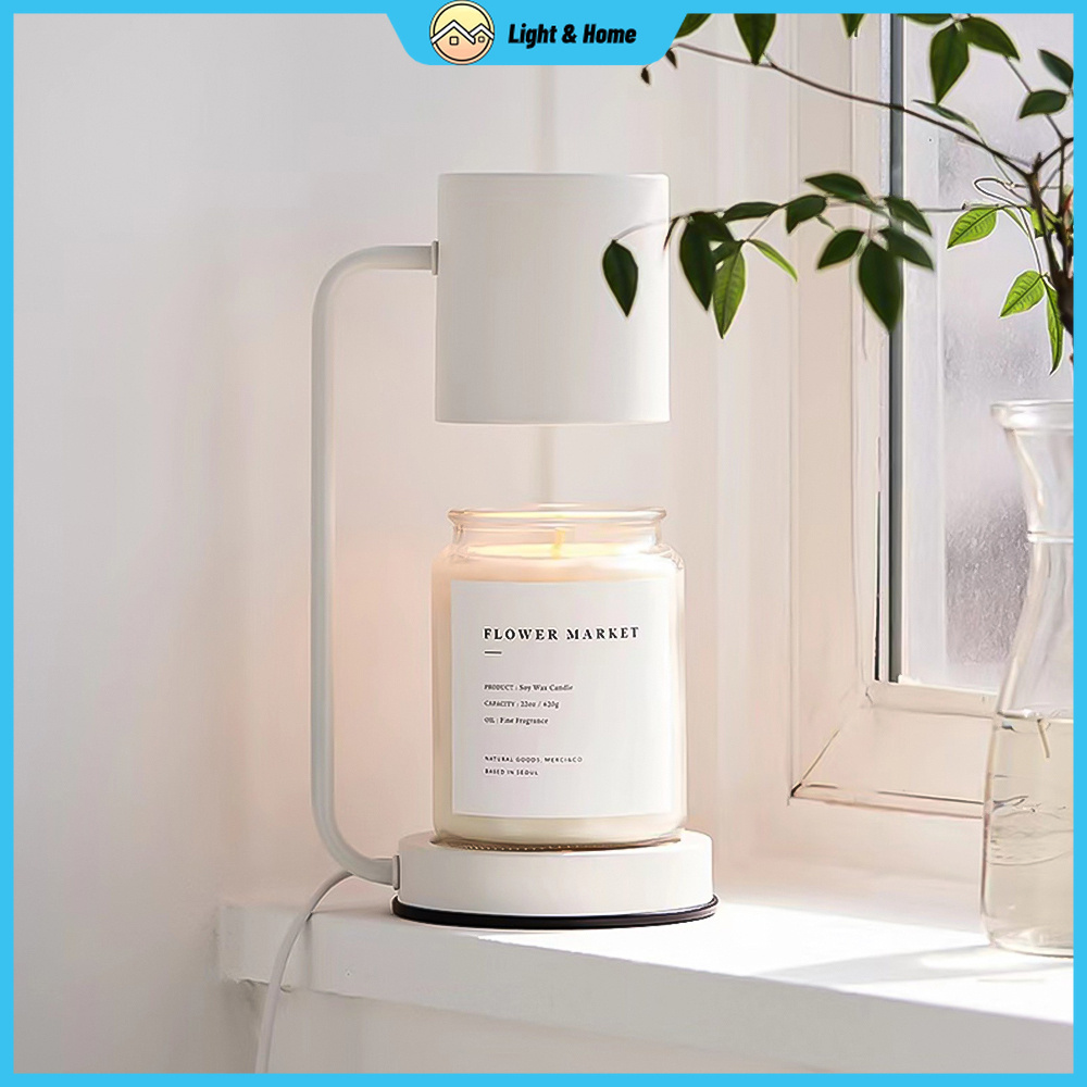 โคมไฟเทียนอ โคมไฟเทียนหอม candle warmer หรี่แสงได้ขนาดเล็ก โคมไฟละลายเทียนหอม เทียนหอม สีดำ โรมาปลั๊กอินโคมไ