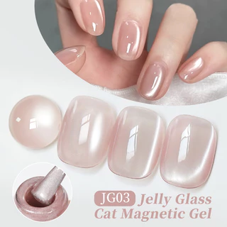 【Local】UR SUGAR Nude Glass Bead Cat Magnetic Gel Polish Flash White Spar Nail Gel Polish Magnetic Galactic Effect 15ml