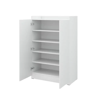 Koncept Furniture ตู้รองเท้า รุ่น Pura ขนาด 80 ซม. สีขาว (80x40x120 ซม.) แบรนด์ KONCEPT FURNITURE