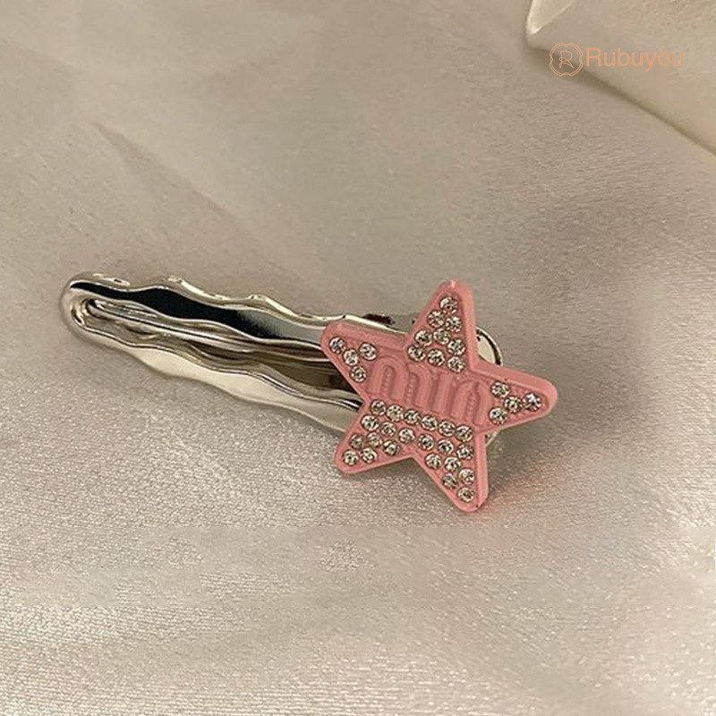 Rubuyou ซุปเปอร์แฟลชตัวอักษรดาว Bangs คลิปญี่ปุ่นเกาหลี Ins Hairpin Light หรูหราห้ามุมดาว Headdress - รูปที่ 4