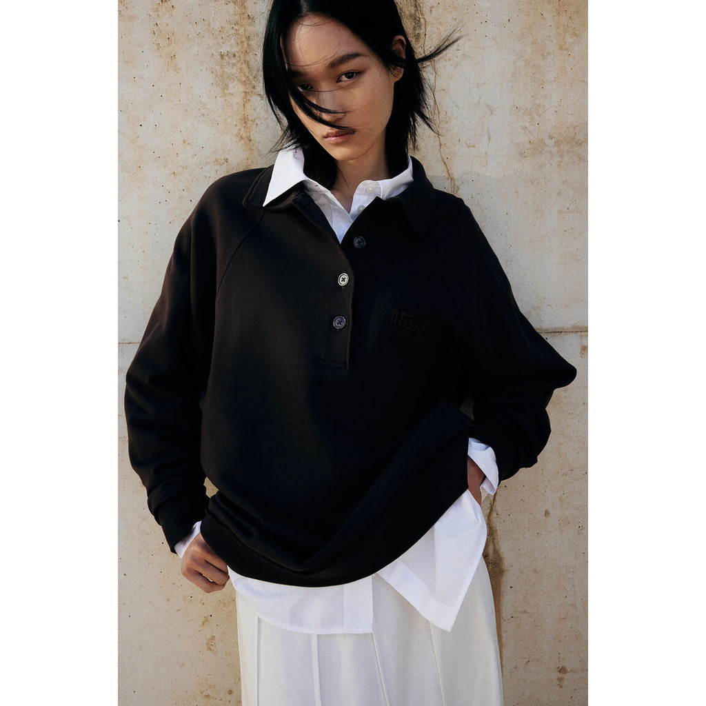 H&M Collared sweatshirt Women Collared sweatshirt 1269565_1
