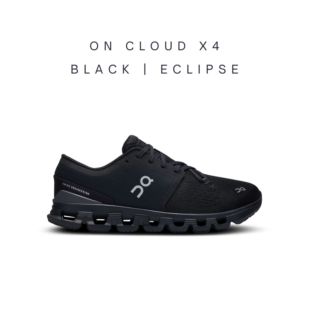 ⭐ e-Tax ⭐ [พร้อมส่ง+เปิดจองล่วงหน้า] On Running Cloud X4 Mens Black x Eclipse 3ME30040106