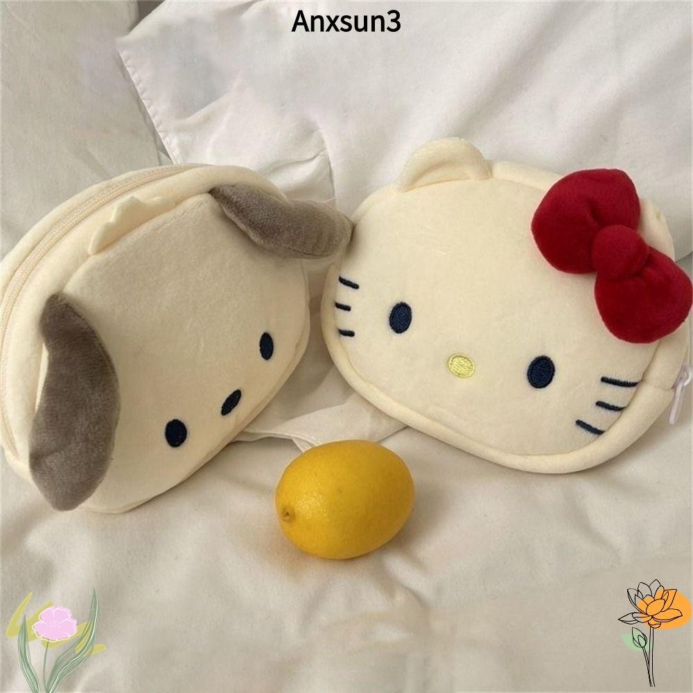 ANXSUN3 กระเป๋าใส่เหรียญ,กระเป๋าสตางค์สัตว์น่ารัก,แฟชั่นตุ๊กตากระเป๋าเก็บการ์ตูนผู้หญิงเด็กผู้หญิง