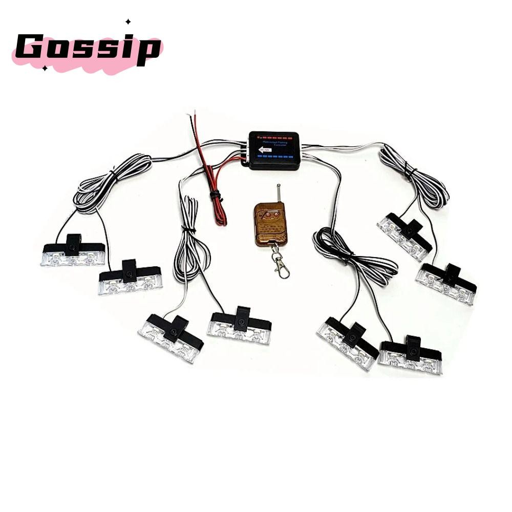 Gossip ไฟตํารวจ, รถกู้ภัยแบบมีสายควบคุมไฟเตือนแฟลช, 12 LED Remote Fireman Beacon รถกระจังหน้า Strobe