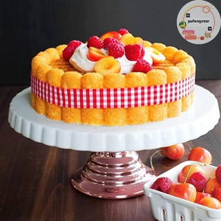 Pufangstar ซิลิโคนรอบถาดอบเค้ก Charlotte ถาดอบฟองน้ํา Flan แม่พิมพ์ Shortcake ถาดอบครัวซิลิโคน Mould TH