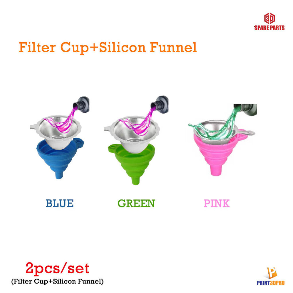Resin Filter + Silicone Funnel For 3D Printer resin Accessories