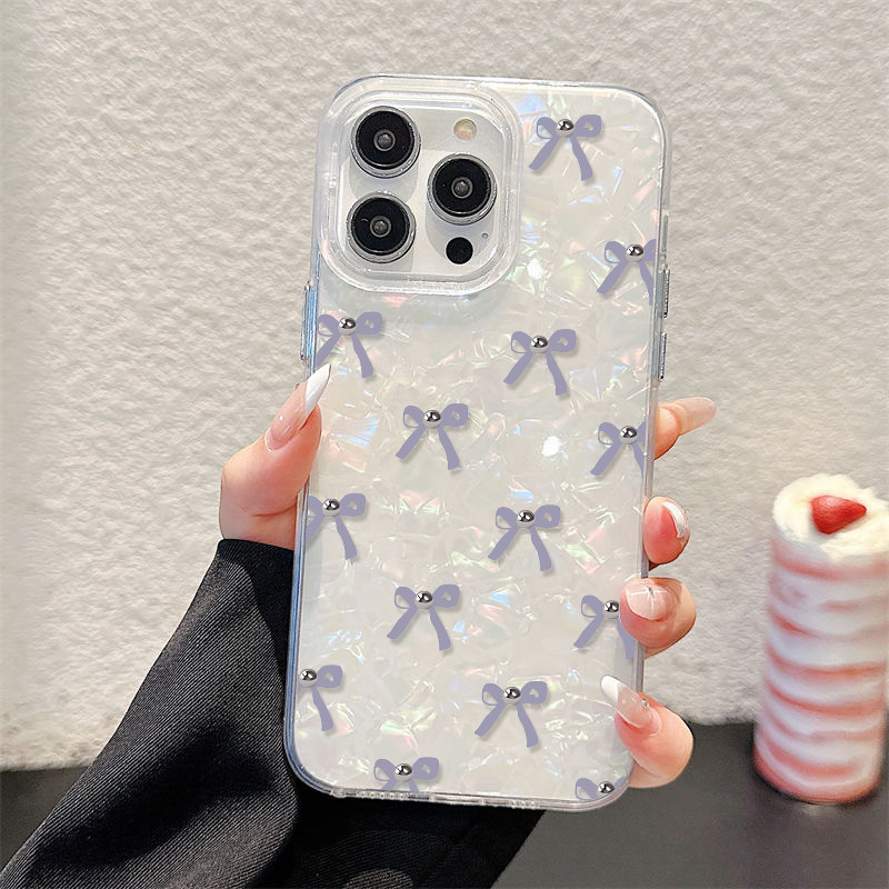 GOOD🌷จากประเทศไทย เคส ไอโฟน ขนนกสีเงิน อ่อนนุ่ม บัลเลต์คอร์ สำหรับ iPhone 11 15 12 14 13 Pro Max 14P/15PLUS 16 เชอร์รี่