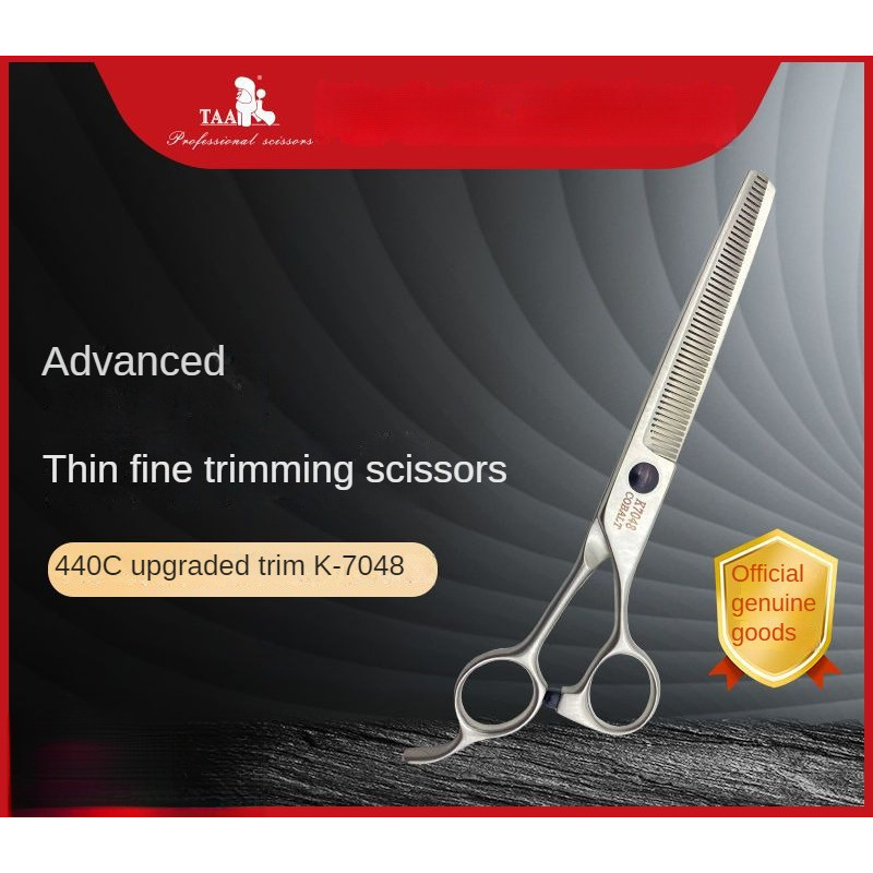 Taa กรรไกรตัดขนสัตว์เลี้ยง 7 นิ้ว K7048  , กรรไกรฟัน  ,เหล็ก 440C