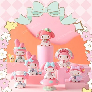 ตุ๊กตาฟิกเกอร์ Melody MyMelody MyMelody Secret Forest Tea Party Mystery Box น่ารัก สําหรับตกแต่งเค้ก ตั้งโต๊ะ