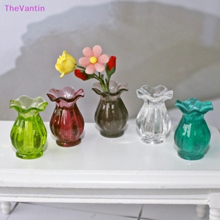 Thevantin แจกันเซรามิคจิ๋ว 1:12 สําหรับตกแต่งบ้านตุ๊กตา DIY