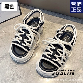 JUSLIN   รองเท้าแตะผู้หญิง ส้นแบน ใส่สบาย สไตล์เกาหลี รองเท้าแฟชั่น 2023 ใหม่  ทันสมัย Stylish สบาย ทันสมัย B98G1GK 37Z230910