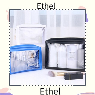 Ethel1 กระเป๋าเครื่องสําอาง PVC ใส กันน้ํา มีซิป