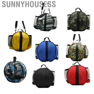 Sunnyhousess Round Basketball Bag   Elastic Mesh Pocket Large  Humanized Design for Outdoor