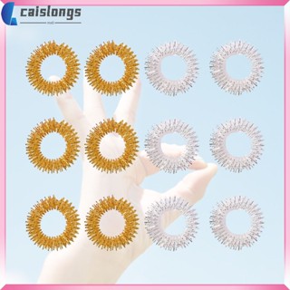Caislongs แหวนเข็มกดจุด ของเล่นบรรเทาความเครียด สําหรับเด็ก 20 ชิ้น