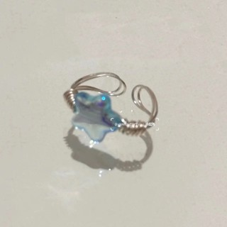 [Unique Ring] แหวนเปิด ลายดาว สีฟ้า หรูหรา อินเทรนด์