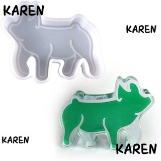 Karen แม่พิมพ์ซิลิโคนเรซิ่น รูปหมู สีขาว ขนาด 11.4*9.3*2.7 ซม. สําหรับทําเบเกอรี่