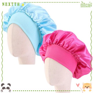 Nextth ผ้าโพกหัว ผ้าโพกหัว สําหรับเด็กทารก ผ้าโพกหัว สีพื้น ดูแลเส้นผม ผ้าซาติน