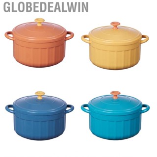 Globedealwin Noodles Bowl with Lid Binaural Home Dorm Student Covered Large