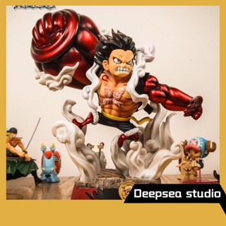 Deepsea studio [Quick delivery in stock] One piece SD fourth gear Luffy hand-held armed color Q version big ape king gun Luffy animation model decoration wholesale