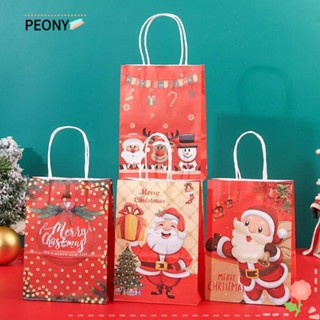 Peonypavilion ถุงของขวัญคริสต์มาส ลายซานตาคลอส 12 ชิ้น 12 ชิ้น