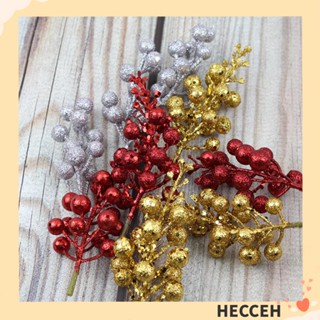 Hecceh พวงเบอร์รี่ผง โฟม สีแดง น้ําหนักเบา คุณภาพสูง DIY สําหรับคริสต์มาส 10 ชิ้น