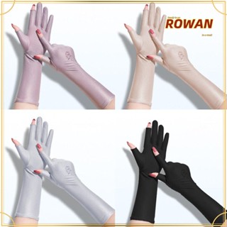 Rowans ถุงมือกันแดด ยาวปานกลาง แบบบาง แฟชั่นฤดูร้อน ฤดูใบไม้ผลิ