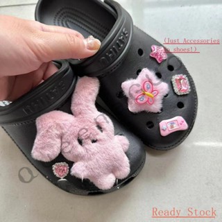 CROCS Jibbitz set（ไม่รวมรองเท้า）Pink Looping rabbit decoration Crocs Buckle อุปกรณ์เสริมหัวเข็มขัด น่ารัก สําหรับตกแต่งรองเท้า DIY