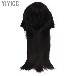 Yiyicc Straight Short Wig Comfortable Accessory Costume Easy To Wear Black