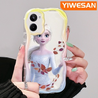 สําหรับ Realme 10 เคสการ์ตูนน่ารัก เอลซ่า เนื้อครีม ขอบคลื่น เคสโทรศัพท์ใส กันกระแทก ซิลิโคนใส เคสนิ่ม