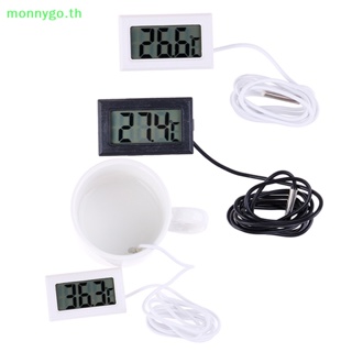 Monnygo เครื่องวัดอุณหภูมิดิจิทัล หน้าจอ LCD พร้อมโพรบ 1 ชิ้น