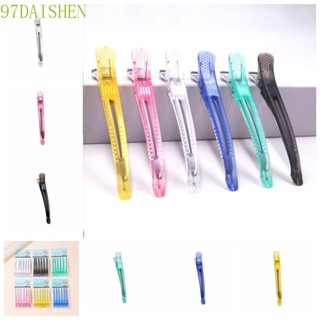 Daishen1 กิ๊บติดผม แบบไม่ย่น สีชมพู สีฟ้า สําหรับร้านทําผม DIY 6 ชิ้น ต่อชุด