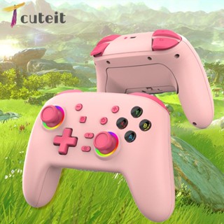 Tcuteit เกมแพด 3 โหมด ไฟ RGB สําหรับคอมพิวเตอร์ PS4 Switch PC