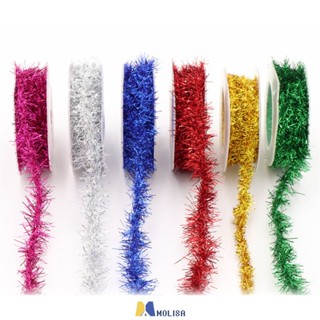 ตกแต่งคริสต์มาส Tinsel สีแถบ DIY เหล็กลวดลวดขนสัตว์เทศกาลริบบิ้น MOLISA