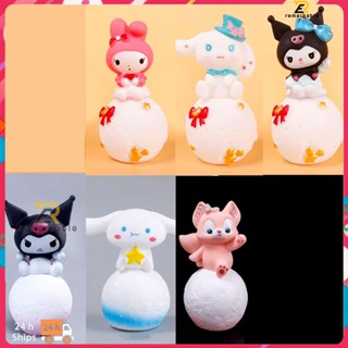 พร้อมส่ง Sanrio Sites Curomi Bedside Atmosphere Night Light สวิตช์ตกแต่งแสงจันทร์ โคมไฟชาร์จ USB โดดเด่น_th