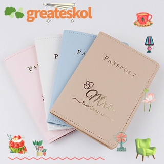 Greateskol กระเป๋าใส่บัตรเครดิต หนังสือเดินทาง หนัง PU กันน้ํา แบบพกพา