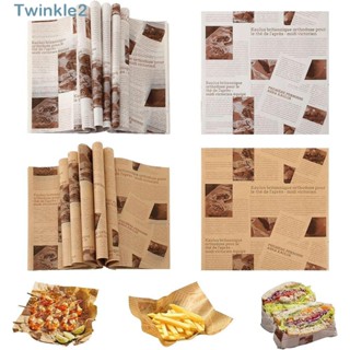 Twinkle แผ่นกระดาษแว็กซ์ กันน้ํามัน ทรงสี่เหลี่ยม 12×12 นิ้ว สําหรับทําแฮมเบอร์เกอร์ หนังสือพิมพ์ 200 ชิ้น